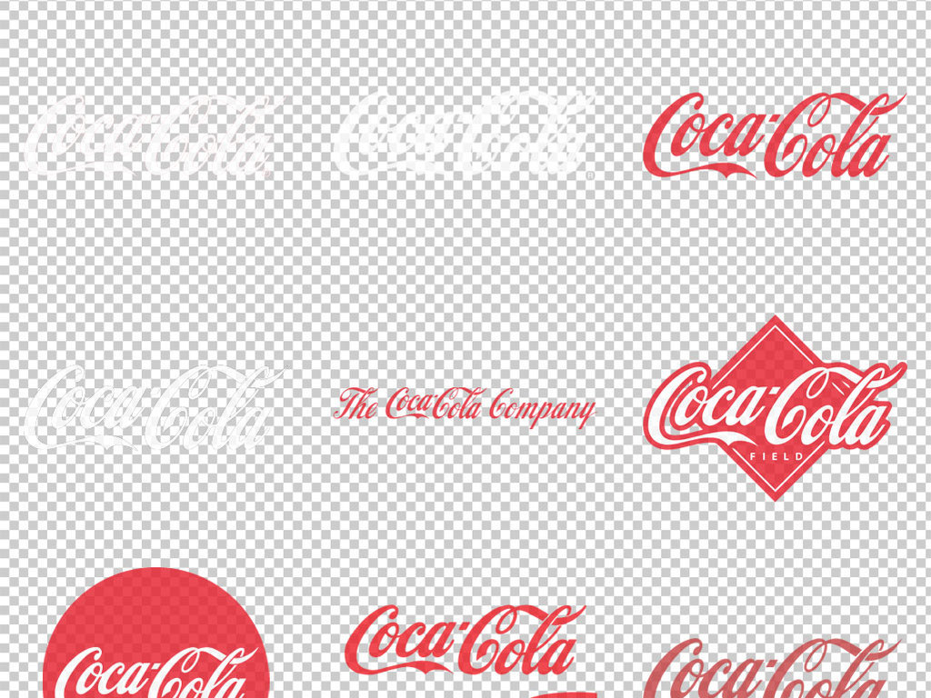 可口可乐logo免抠png透明图层素材