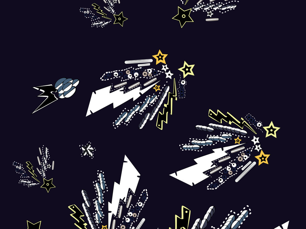 几何元素菱形块T恤图案