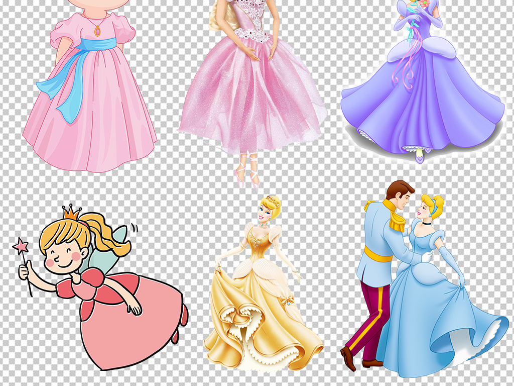 唯美卡通童话世界公主美女人物设计