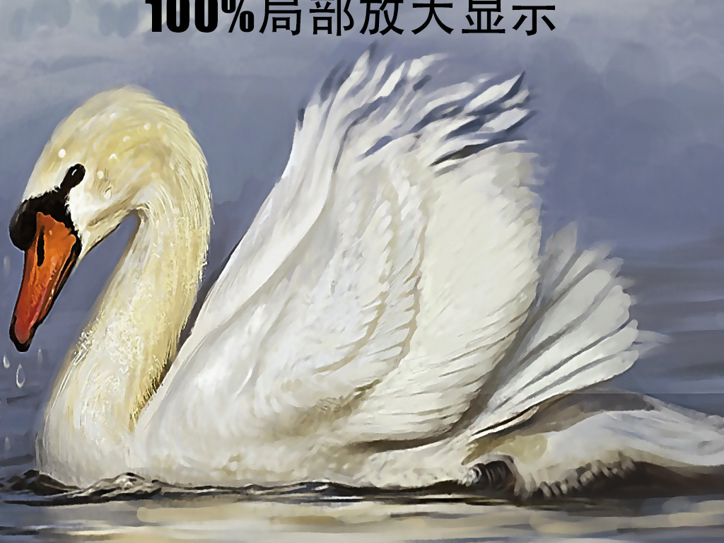 客厅三联欧美风天鹅风景油画无框画
