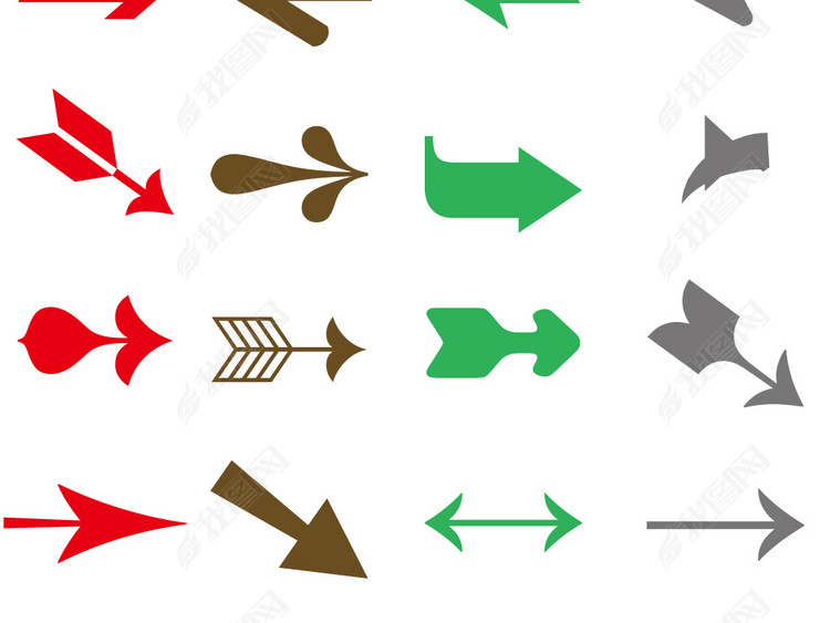 精品矢量可编辑箭头设计素材图片下载ai素材-