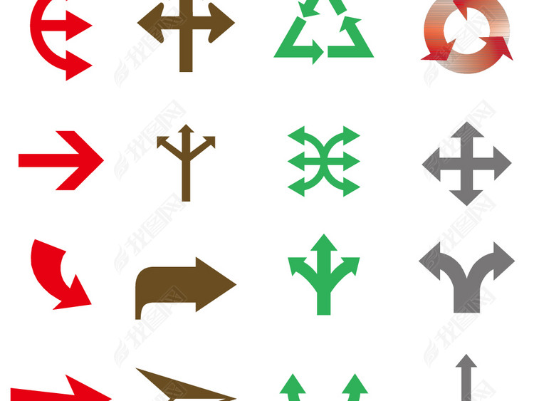 精品矢量可编辑箭头设计素材图片下载ai素材-