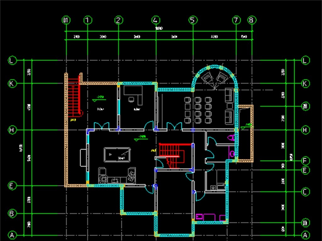 别墅cad建筑施工图