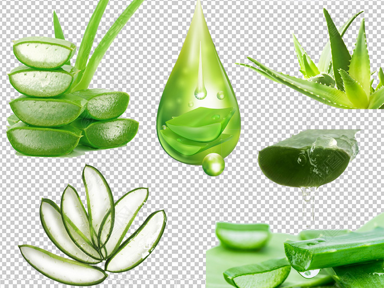 芦荟汁芦荟胶化妆品海报素材