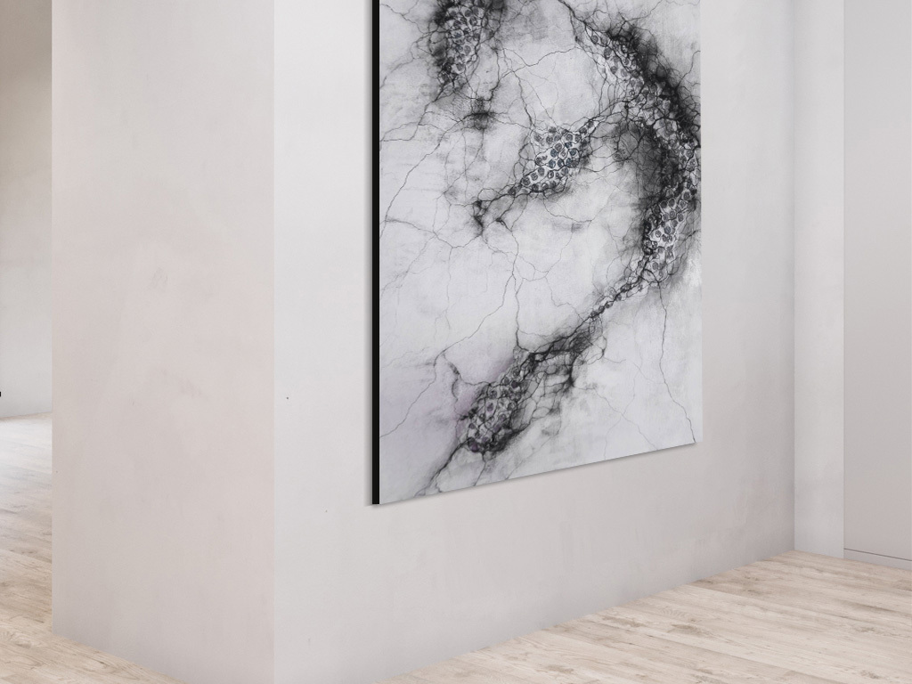 现代简约灰色色斑抽象装饰画