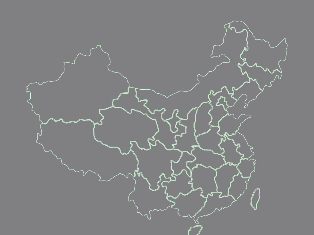 中国地图简约线条版psd分层源文件图片素材_psd模板(0图片