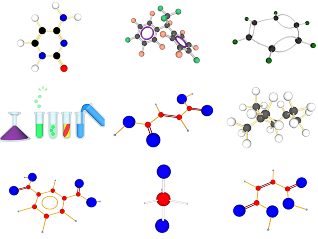 化学元素试管化学分子su模型