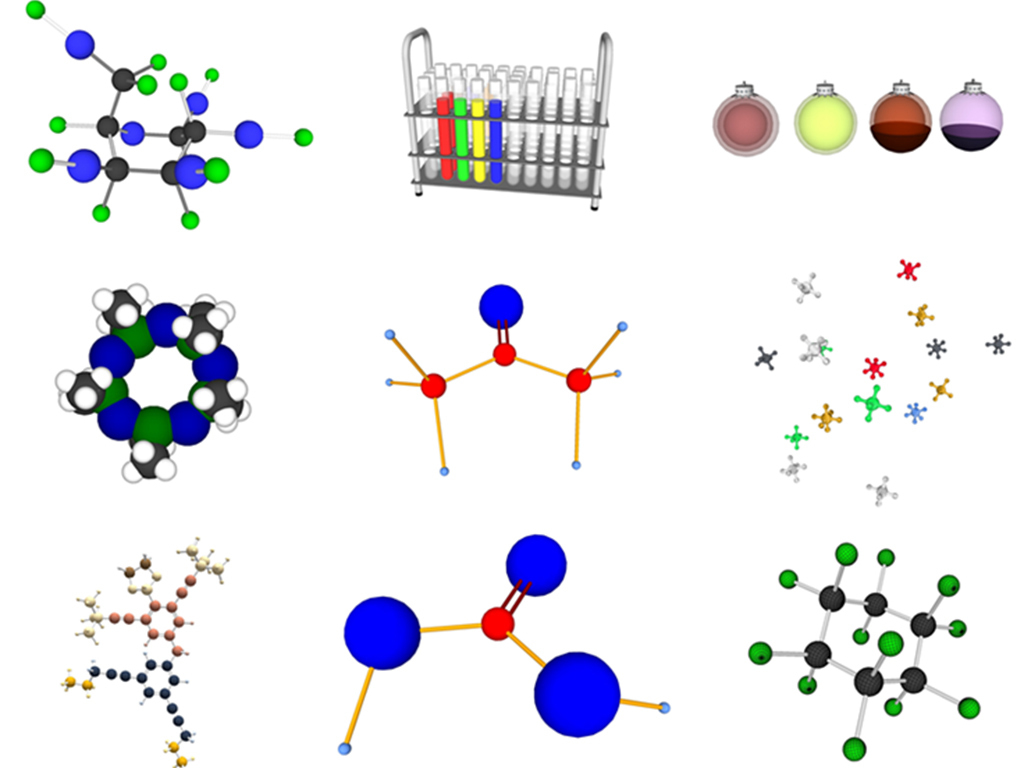 化学元素试管化学分子su模型