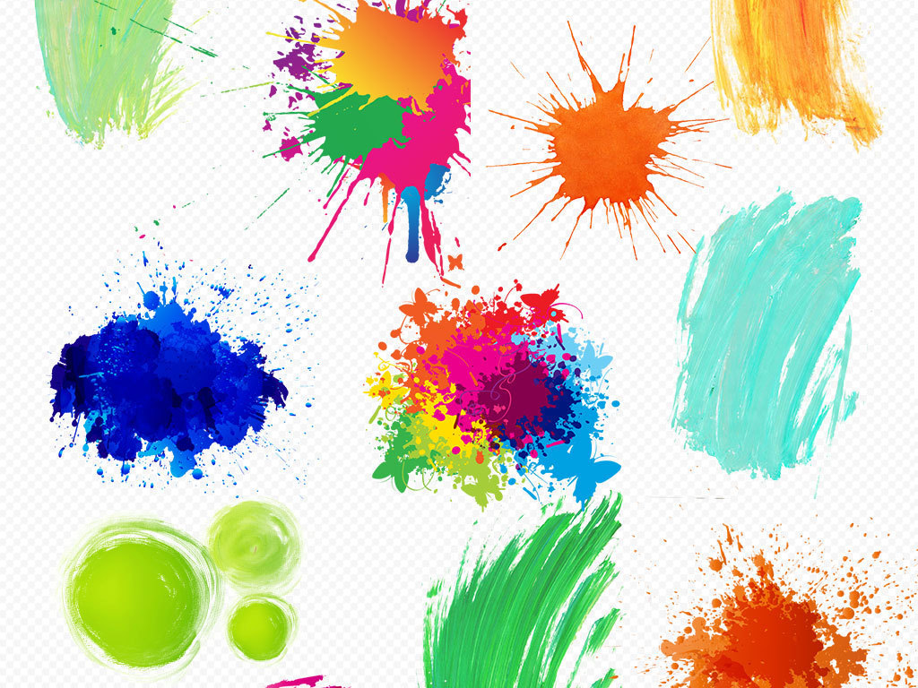 设计元素 其他 效果素材 > 彩色喷绘飞溅喷墨涂鸦图片海报素材  彩色