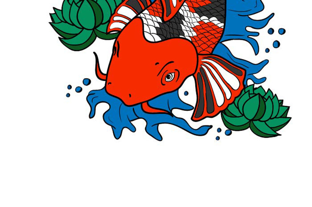 鲤鱼图案插画
