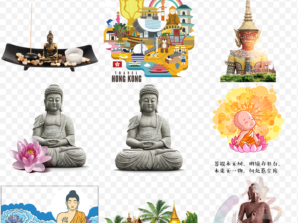 免抠元素 标志丨符号 其他 > 金色佛像佛主菩萨观音png素材  素材图片