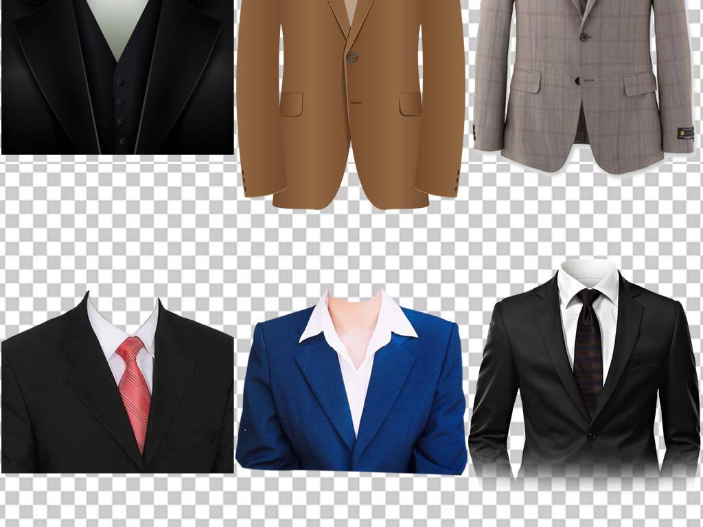 60余款实用免扣正装人物证件照PSD素材