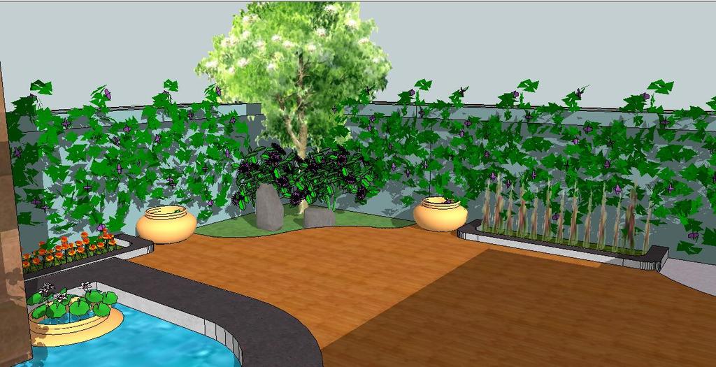模型库 su模型 植物景观 屋顶花园庭院设计su(草图大师)模型 版权