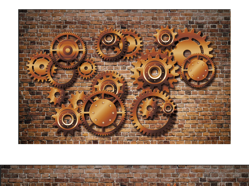 机器齿轮机械复古壁画背景墙(图片编号:17051579)_酒吧|ktv装饰背景墙