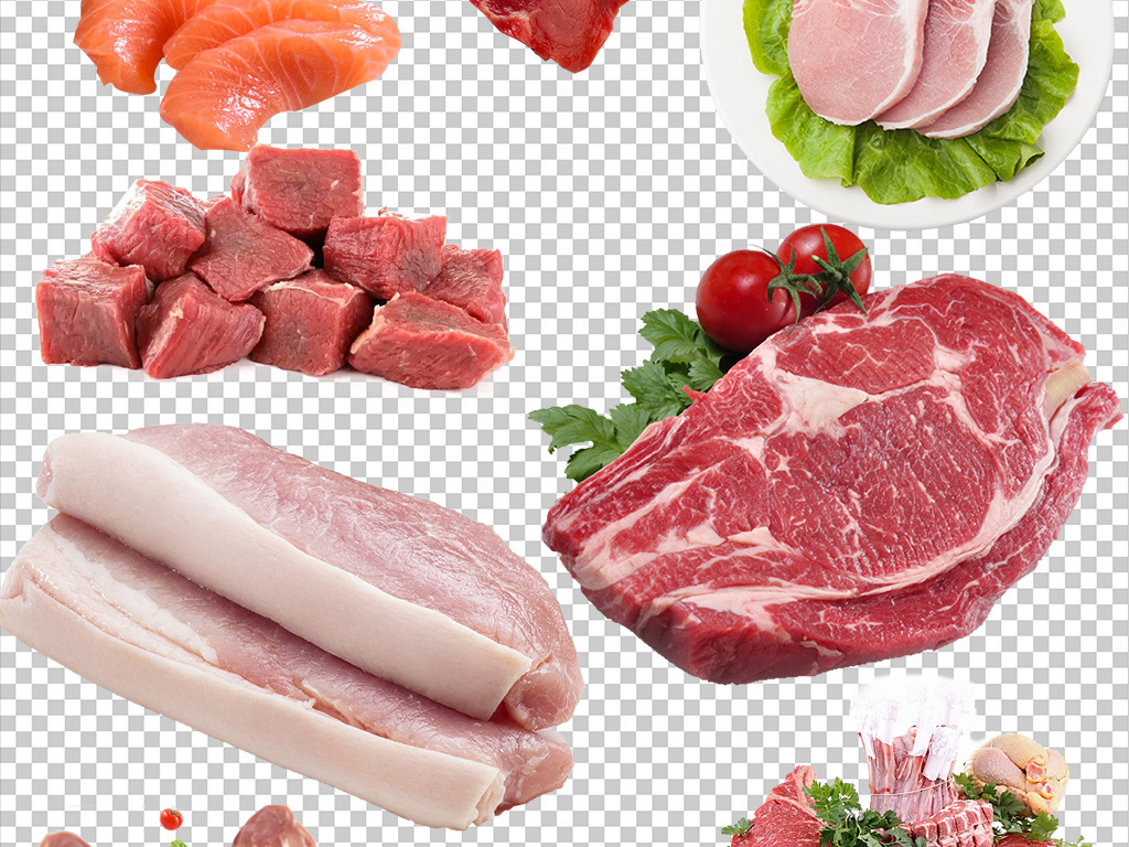 120款生鲜肉类猪肉肉速食png图片素材