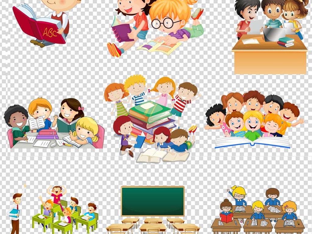 50款卡通儿童小学生幼儿学习素材
