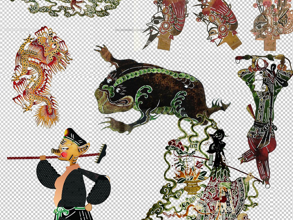 设计元素 其他 效果素材 > 中国传统文化艺术手艺皮影戏png素材  中国