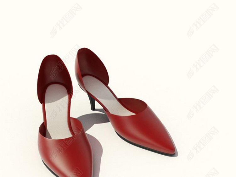 3D精品女鞋44模型+材质
