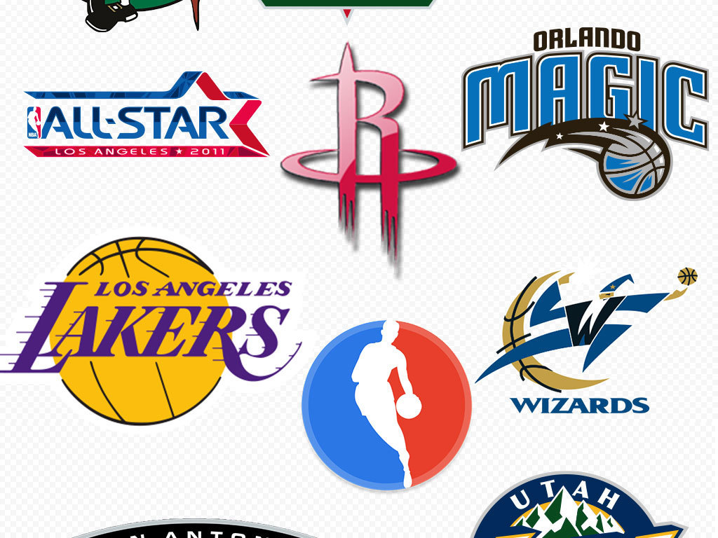 NBA标志LOGO球队设计PNG背景素材