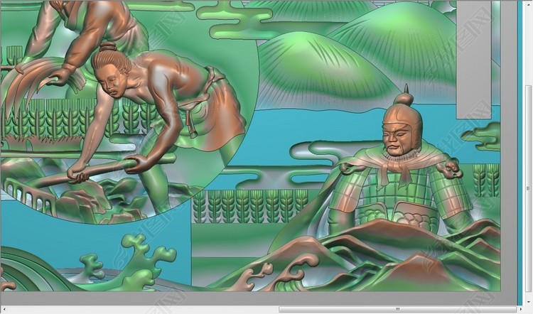 古代人物历史典故_天下太平故事精雕图浮雕曲