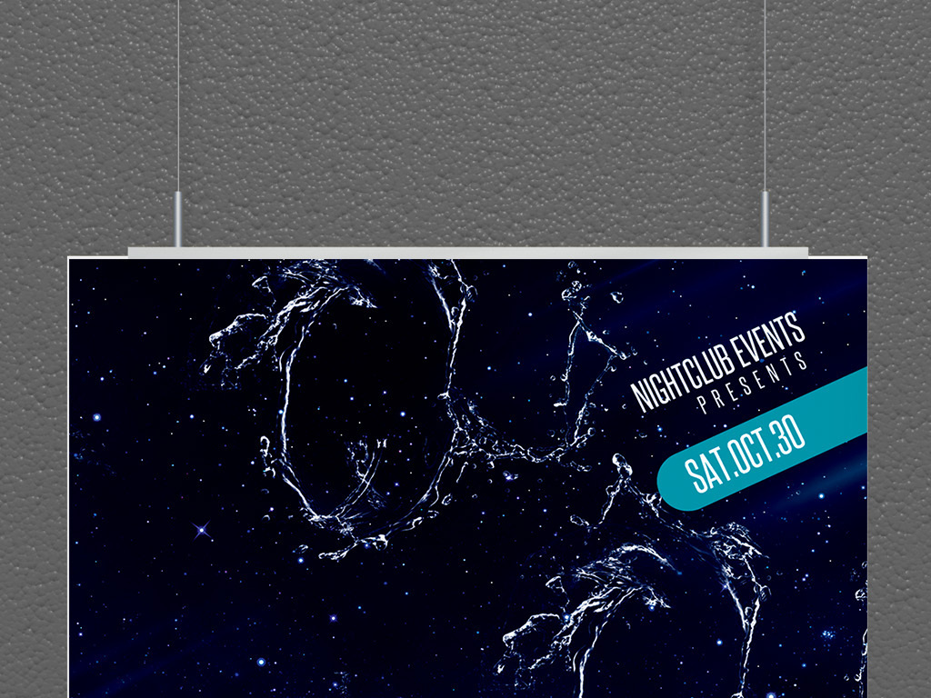 宇宙星空梦想活力时尚炫彩创意海报背景模板图片设计