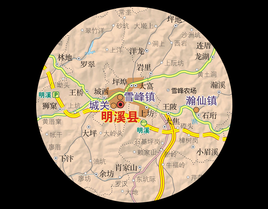 三明市明溪县地图高清大图图片