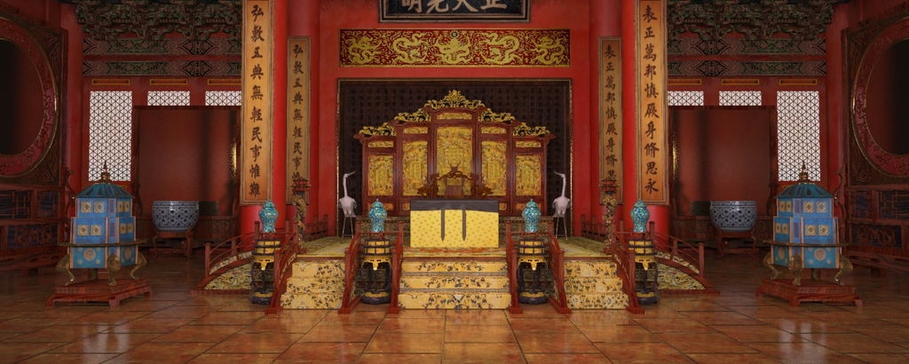 北京故宫紫禁城宫殿乾清宫金銮殿3d模型