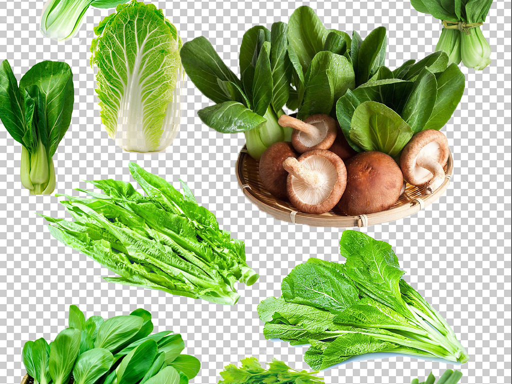 50款青菜白菜蔬菜海报png素材大全