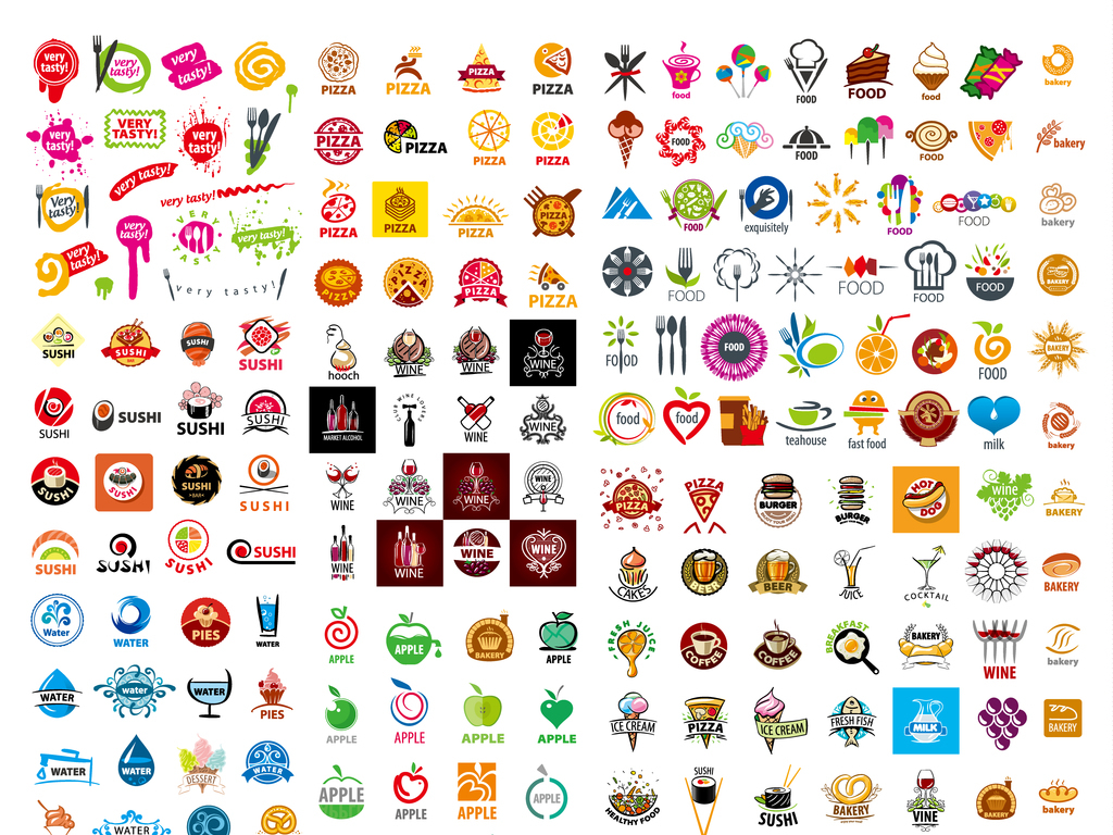 设计元素 标志丨符号 图标 > 食品商标食物logo品牌设计  食品商标