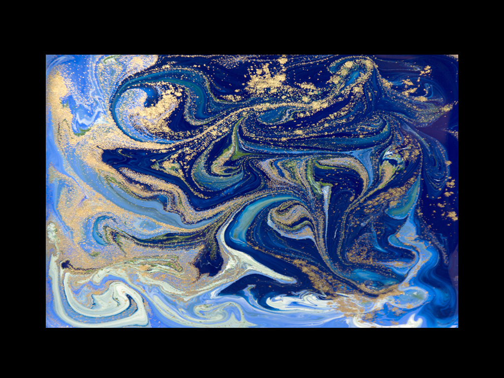 抽象蓝色彩绘油画扭曲的星空蓝色多瑙河背景