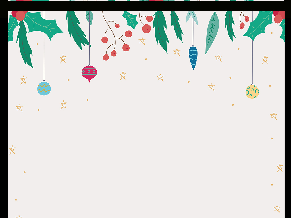 word圣诞节卡通高清信纸背景