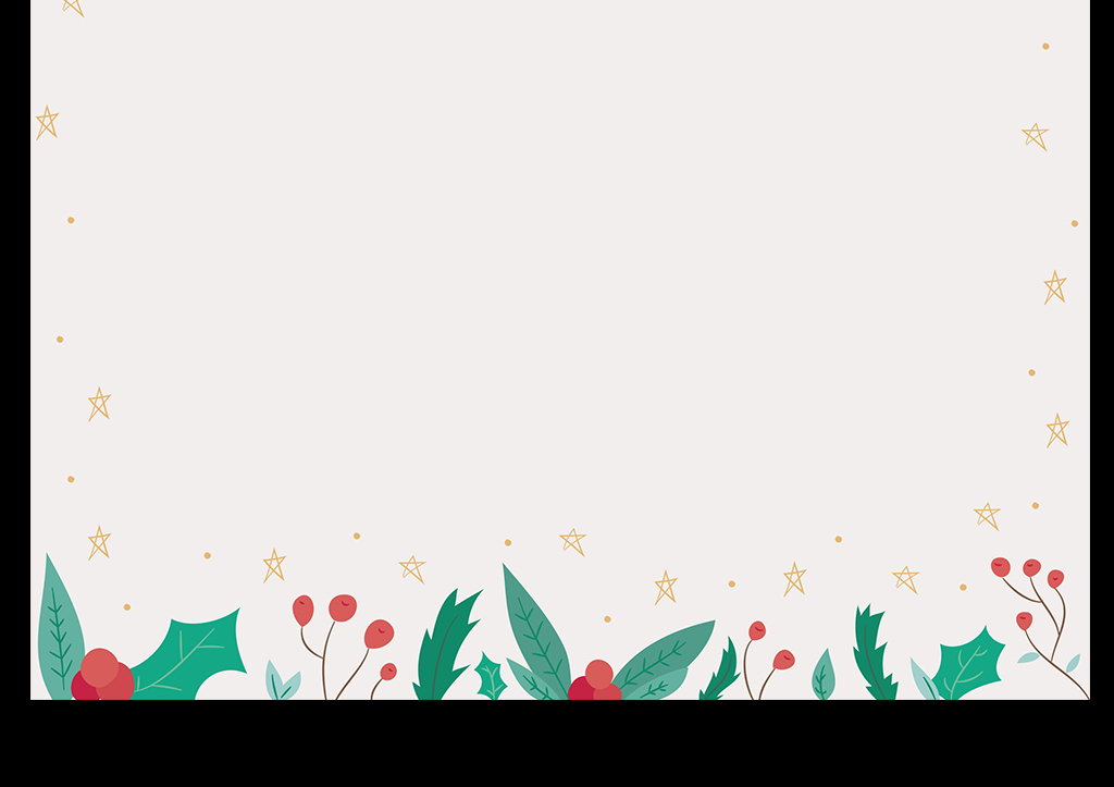 word圣诞节卡通高清信纸背景