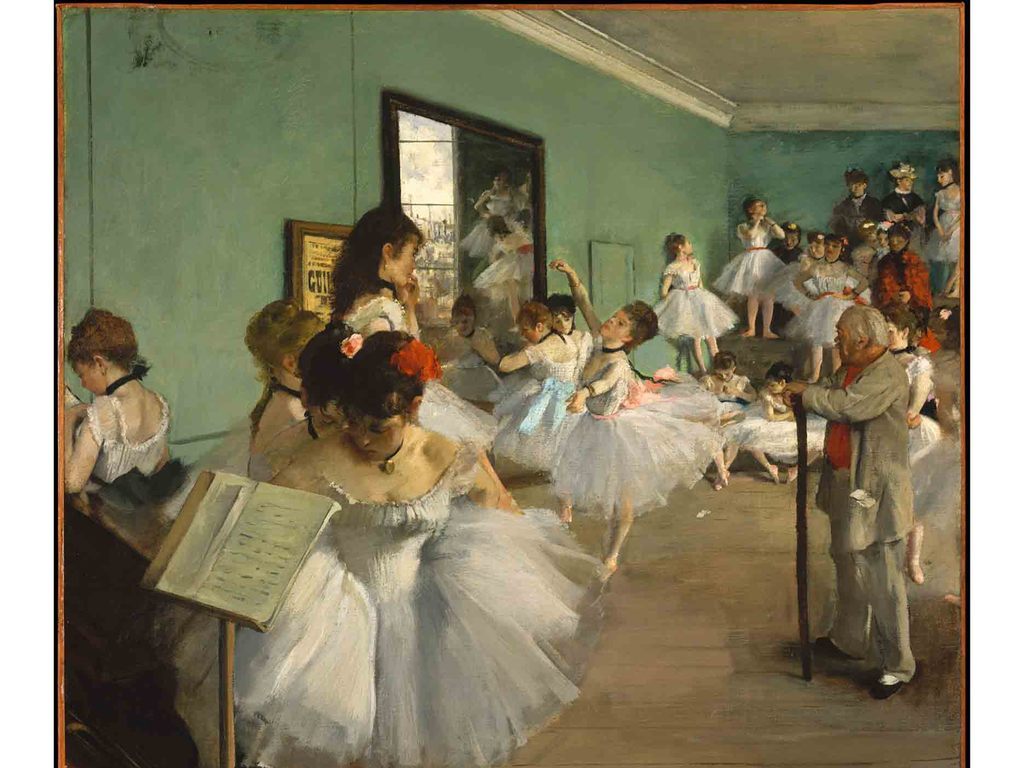 舞蹈班埃德加德加油画博物馆欧式装饰画背景