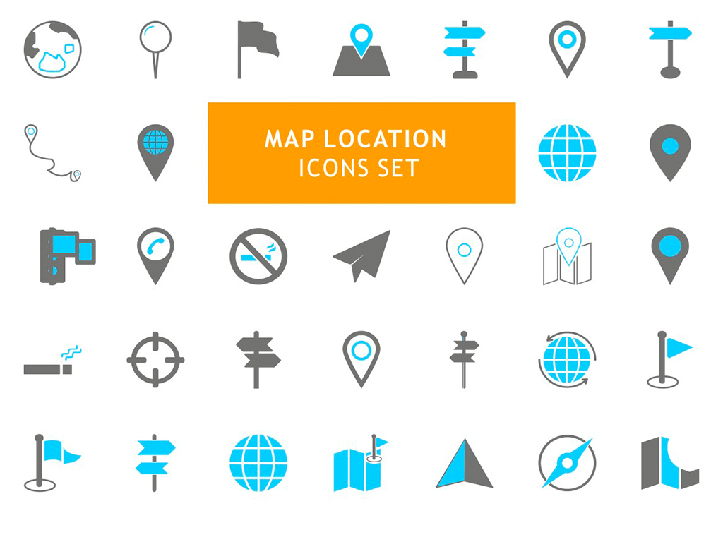 地图标记APP应用图标ICON设计