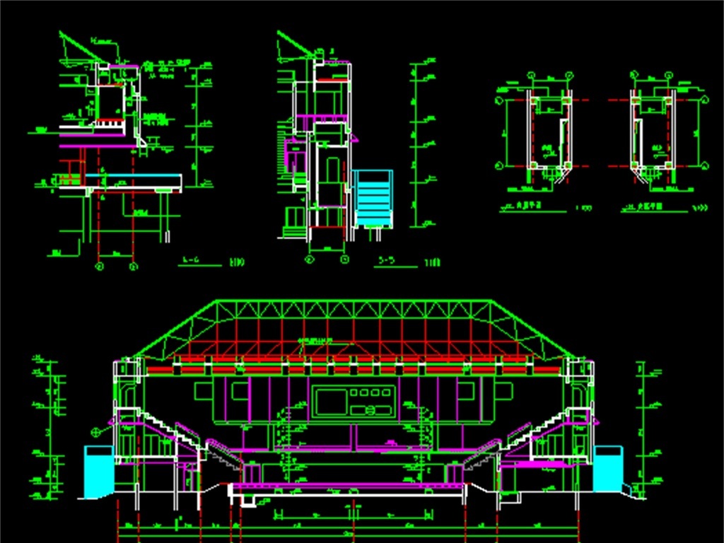 体育馆cad建筑施工平面图