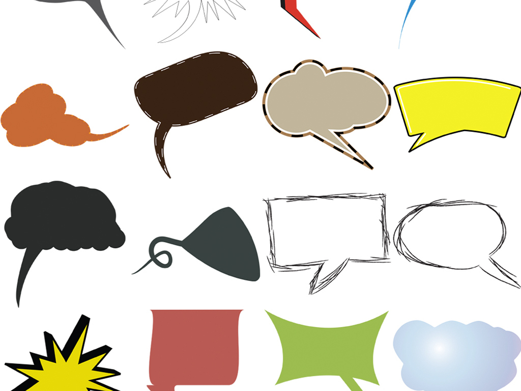 50款可爱对话框png透明素材图片下载png素材-卡通边框