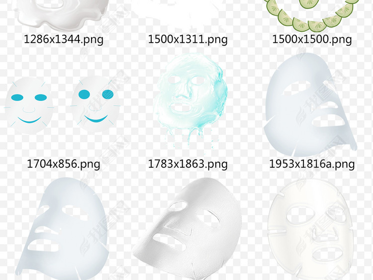 美白祛斑面膜美容养颜化妆品护肤品人物素材图