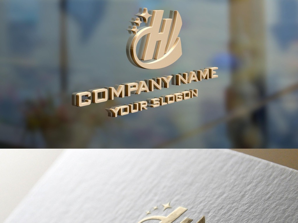 h字母大气简约公司企业logo设计