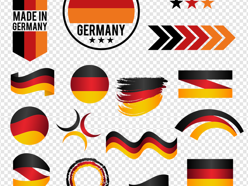 德国国旗德国地图标志png素材