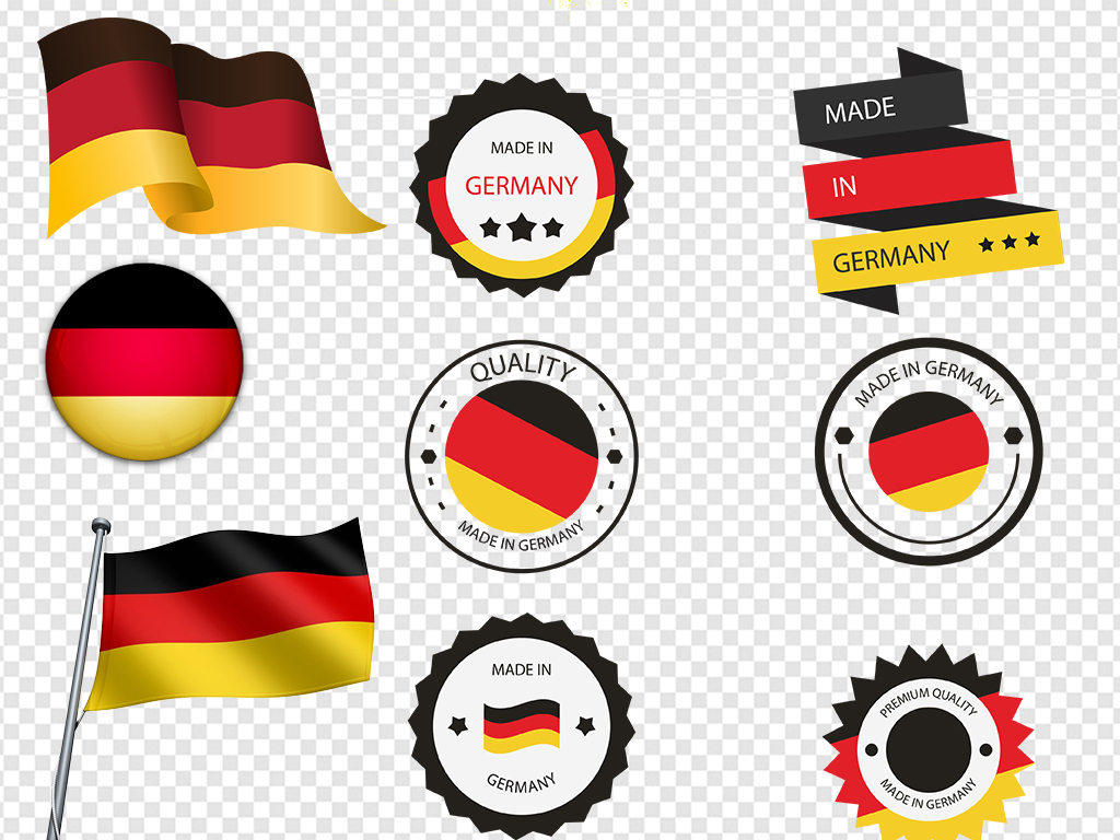 德国国旗德国地图标志素材