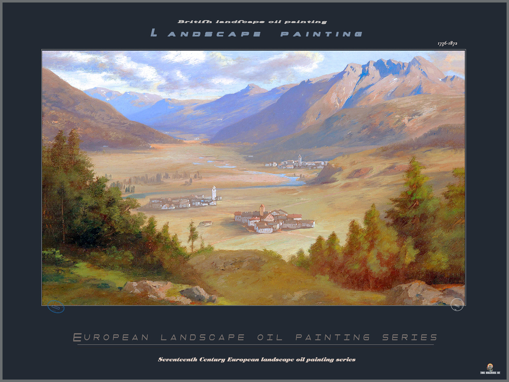 欧洲油画风景欧式山水画(65)