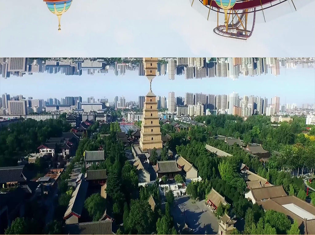 北京故宫古建筑对立世界风格4K