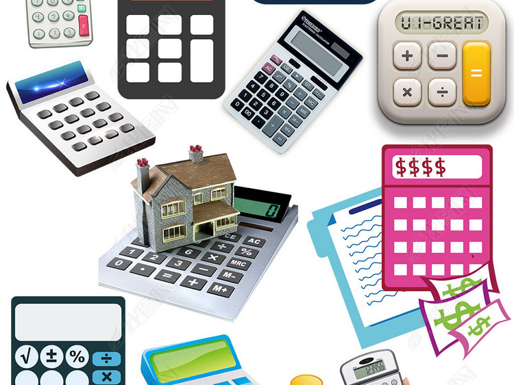 学生理财计算器PNG免扣透明素材