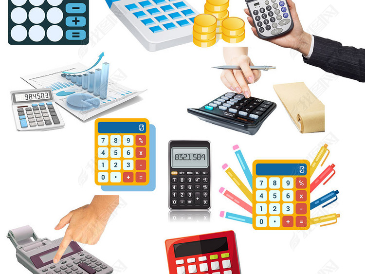学生理财计算器PNG免扣透明素材
