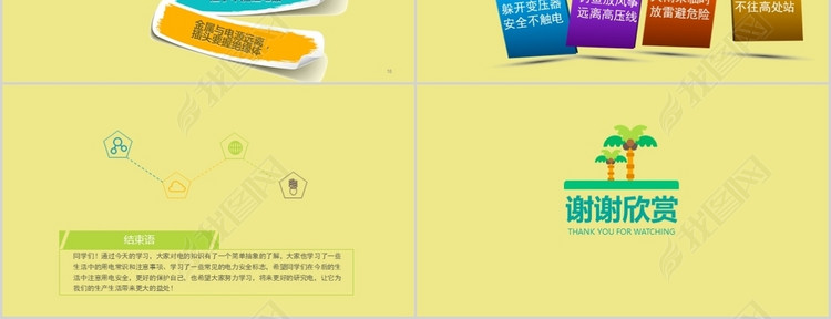 2018用电安全主题班会ppt动态模板