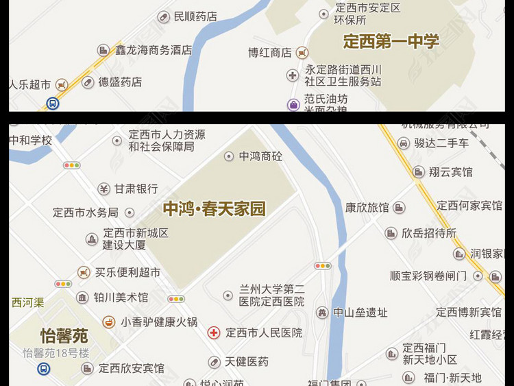 高清定西市电子版地图图片下载(图片编号:173