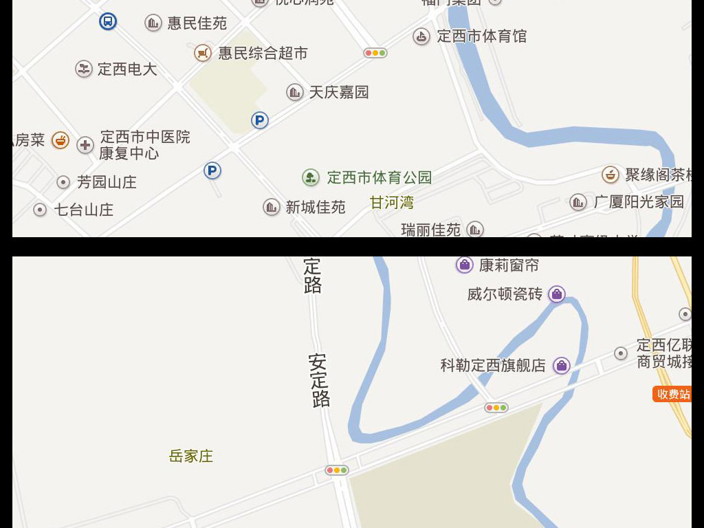 定西高清地图