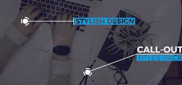 呼出线标注产品介绍字幕信息动画PR模板