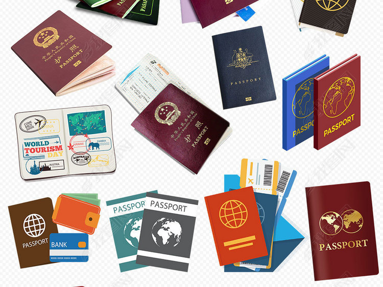 办理签证护照出国游旅游PNG素材图片下载pn