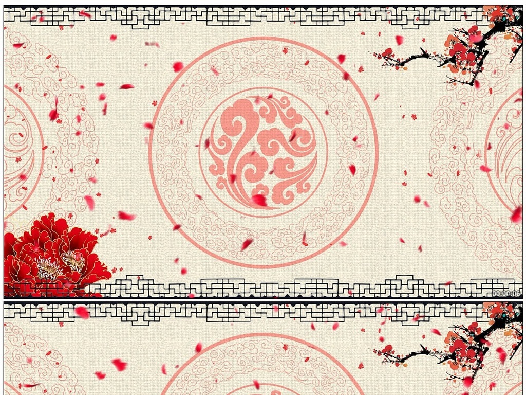 戏曲相声小品文化戏剧中国风花纹背景